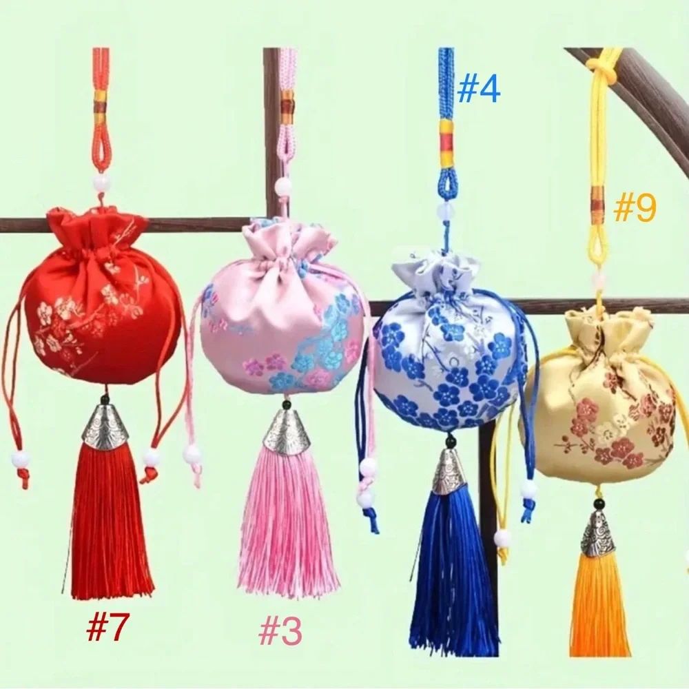 One Small Draw String Purse - Gift Bag - Sachet Bag with Tassel (u choose color)